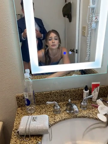 Naughty bridesmaid secretly gives me a blowjob at the wedding porn video