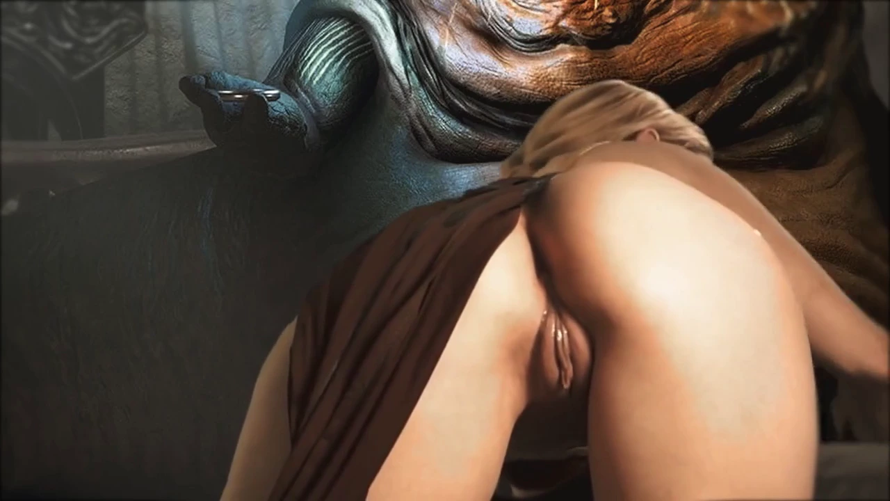 Leia organa's sensual performance for Jabba the Hutt in high-definition porn video